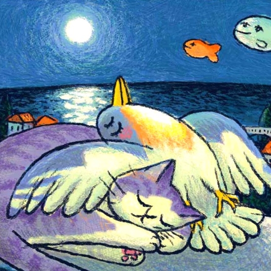マイケル・ルーの絵画作品　タイトルは、素敵な夜 Ⅱ